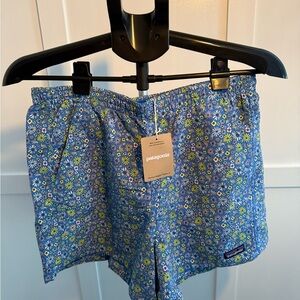 Patagonia Blue and Green Patterned Shorts